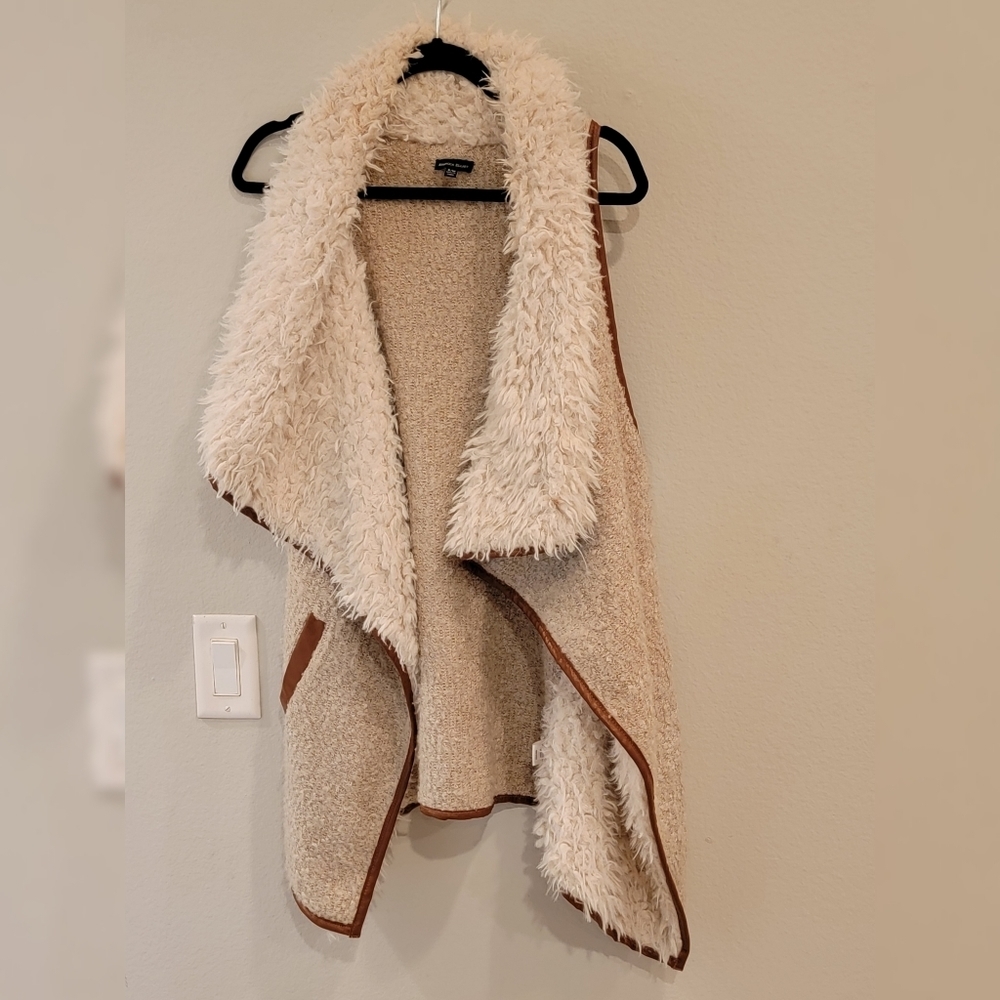 Rebecca Elliot Wool Blend Sleeveless Cardigan Vest Size S/M